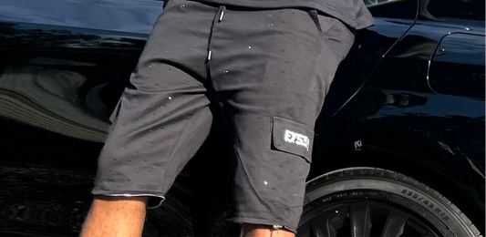 Black cargo pants/turn into shorts.